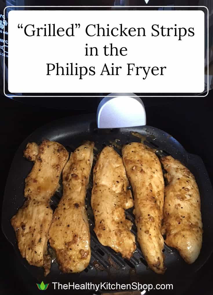 Recipe for Grilled Chicken in the Philips Air Fryer at https://thehealthykitchenshop.com//