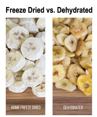 Bananas - the difference between freeze dried vs dehydrated