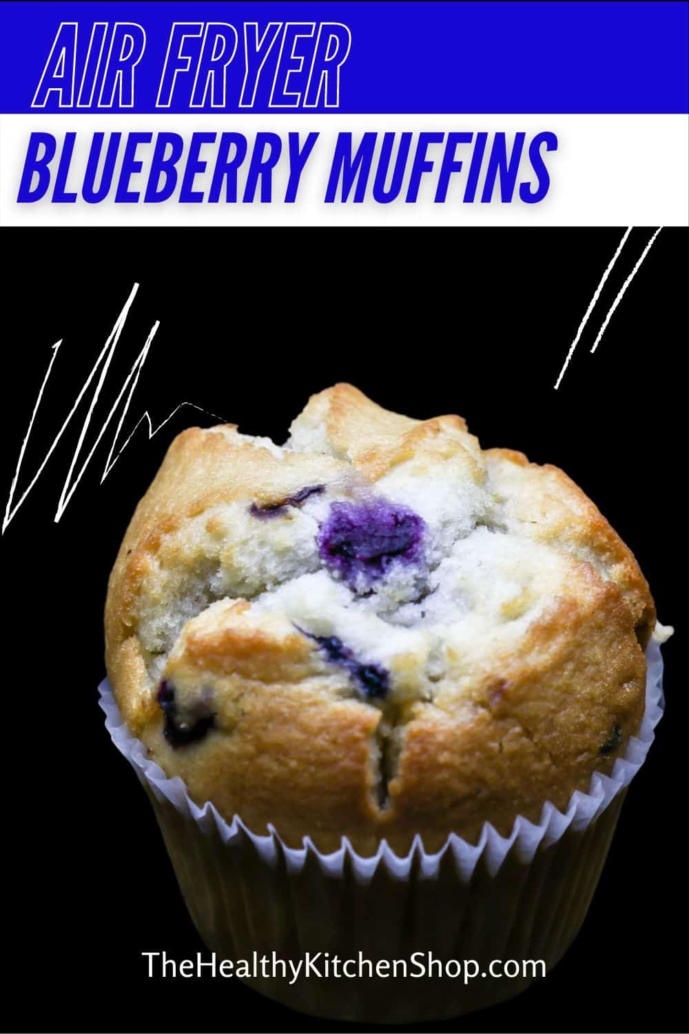 Air Fryer Blueberry Muffins - TheHealthyKitchenShop.com