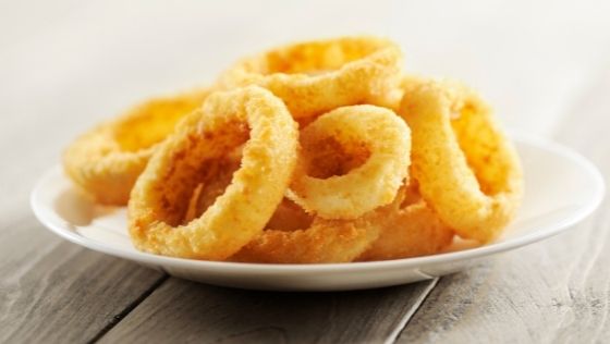 onion rings on plate