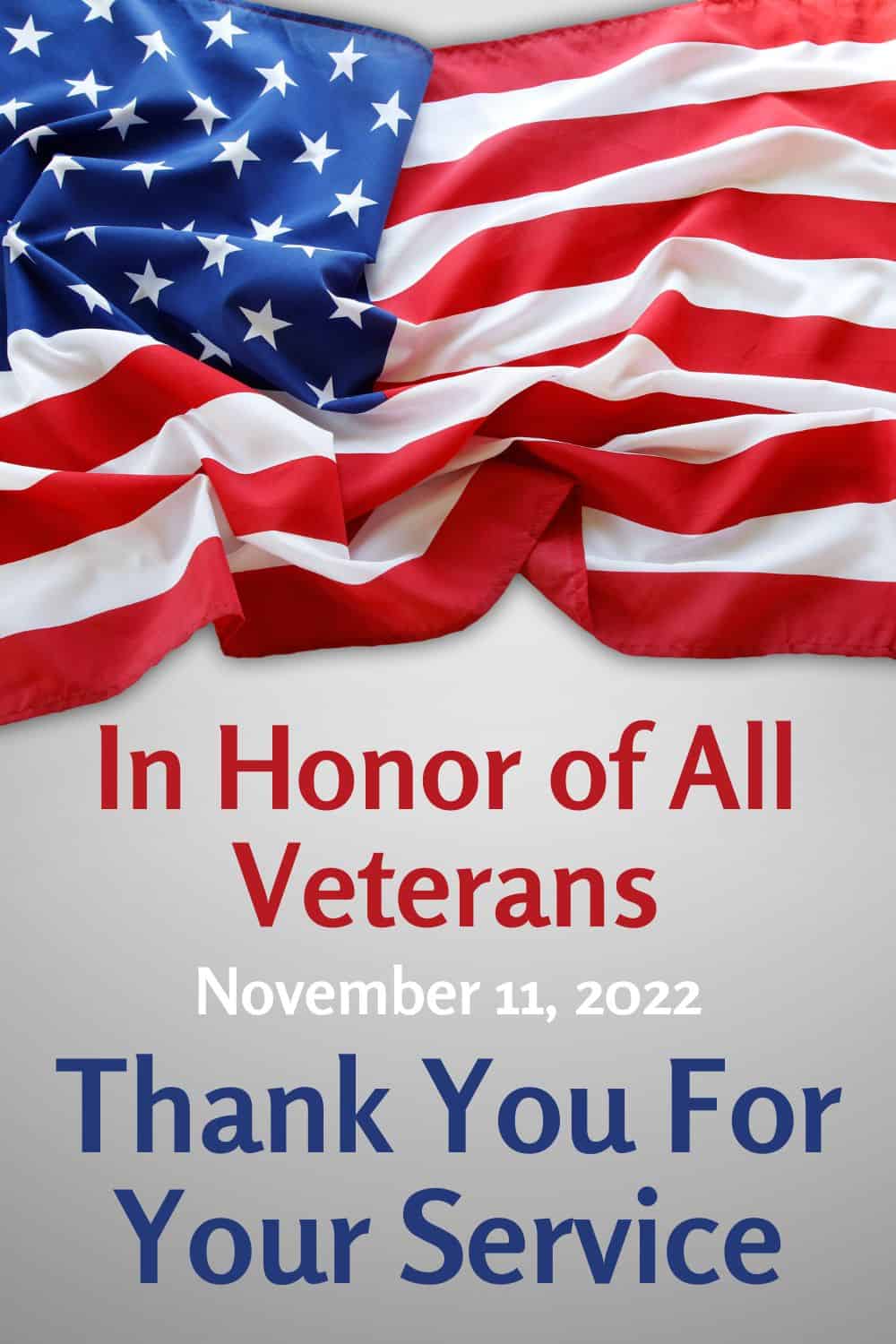 In honor of all veterans November 11, 2022, thank you for your service.