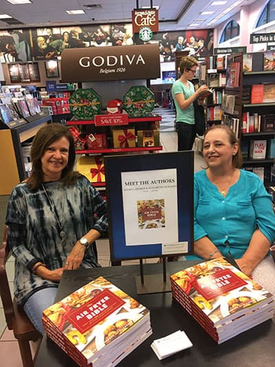 Susan and Elizabeth at Barnes & Noble book signing for The Air Fryer Bible